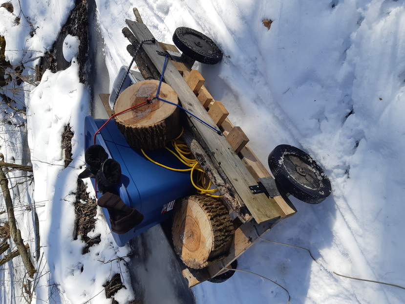 Hand-drawn cart, version 2. Solid wood.